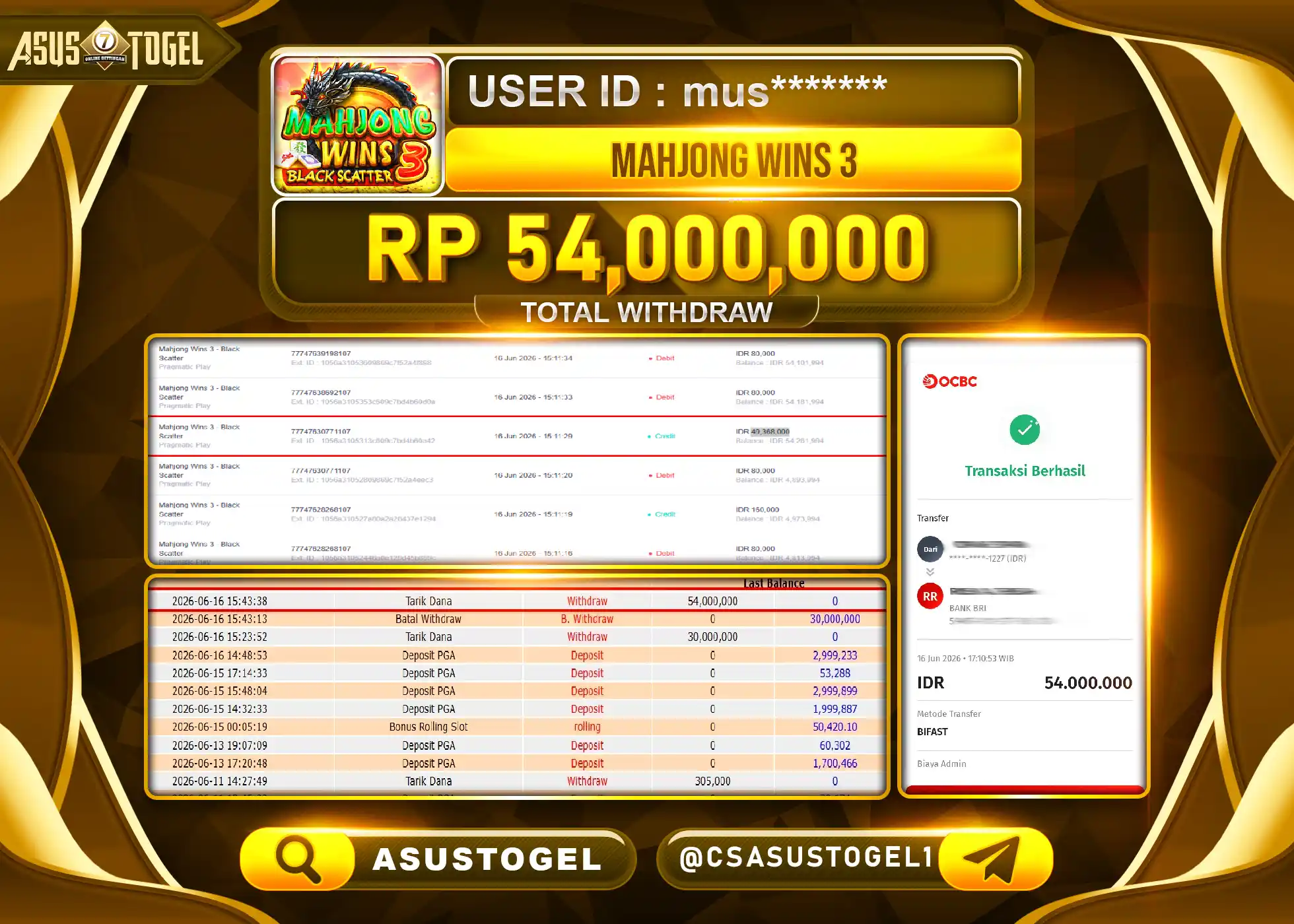 asustogel-kemenangan-jackpot-permainan-slot-mahjong-wins-3-rp54000000---rupiah-lunas-06-54-31-2026-06-16
