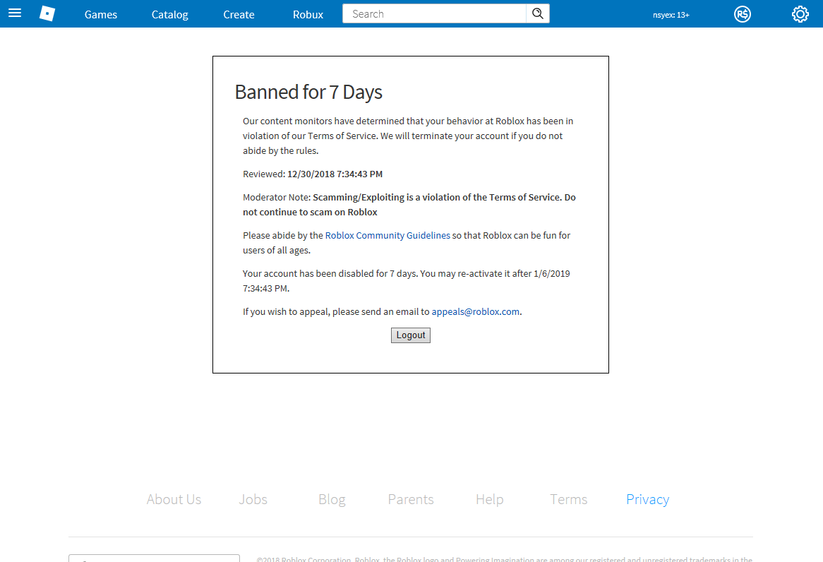 The Day Watheck Got Banned - roblox ss modules list site v3rmillion.net