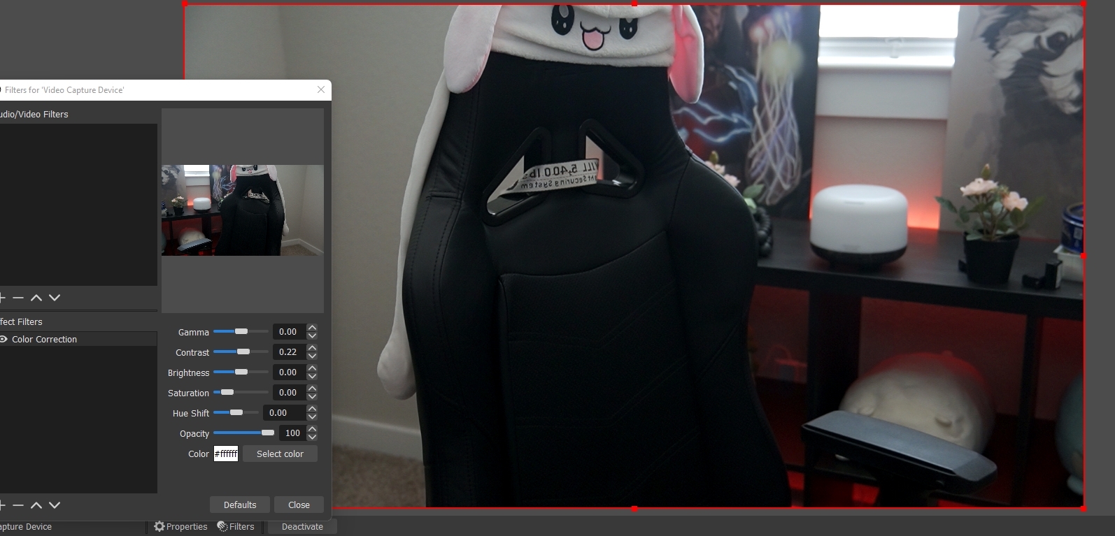Color Correction in New Versions of OBS (Bugged upon new source?) r/obs