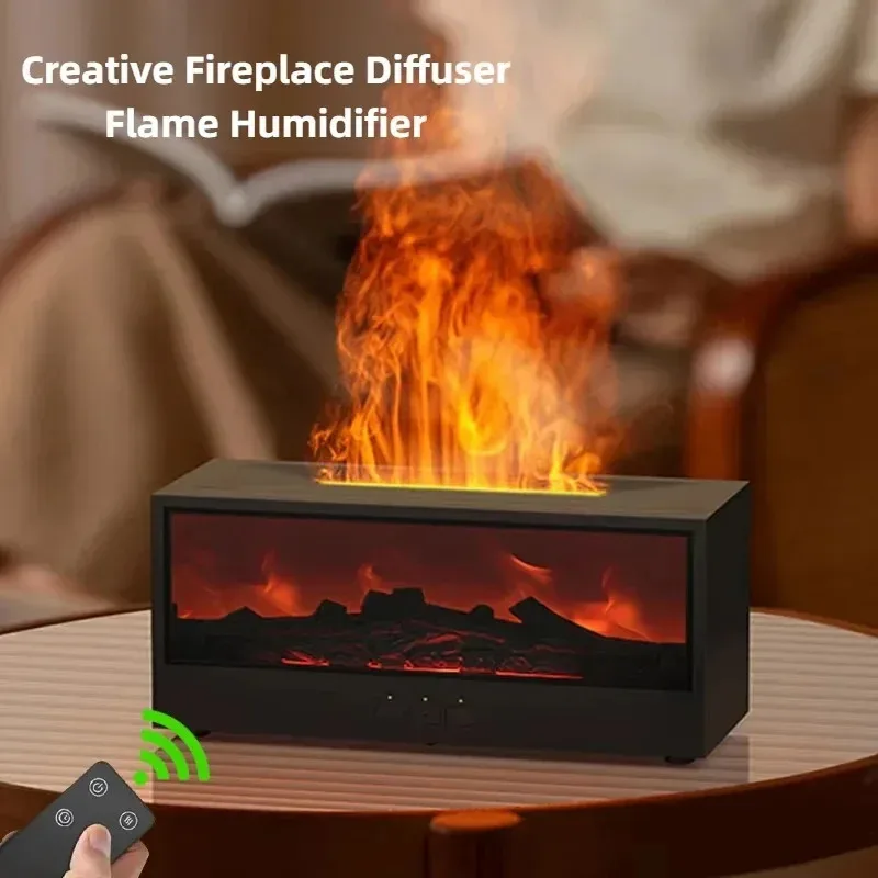 Luftbefeuchter Aroma Diffuser mit LED Kamin