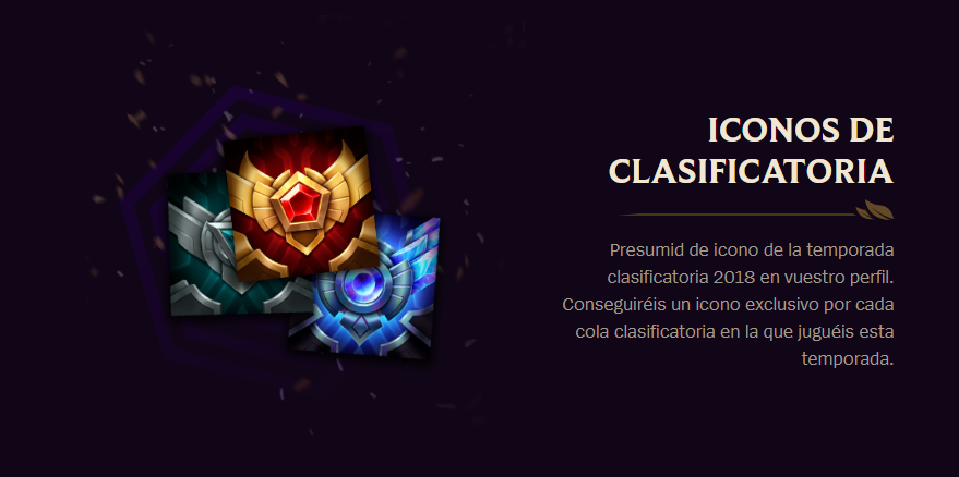 Como cada año, los iconos de clasificatoria vuelven a ser una recompensa de temporada Como cada año, los iconos de clasificatoria vuelven a ser una recompensa de temporada