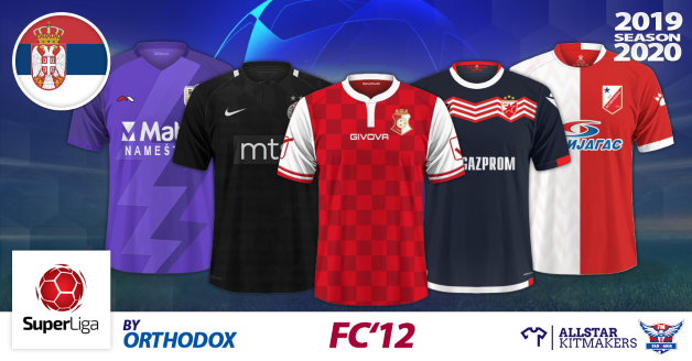 Football Manager 2019 Kits - FC'12 - Serbia - Linglong Tire Super Liga 2019/20