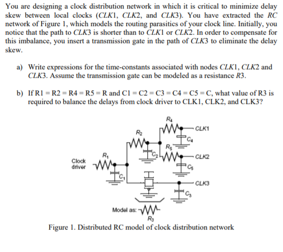 Solved You are designing a clock distribution network in