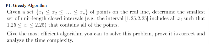 Pl. Greedy Algorithm Given a set 21 22