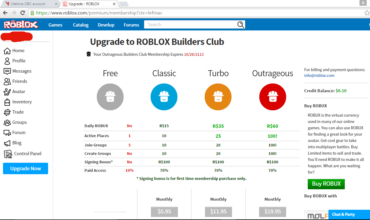 Lifetime Obc Account - lifetime obc roblox account