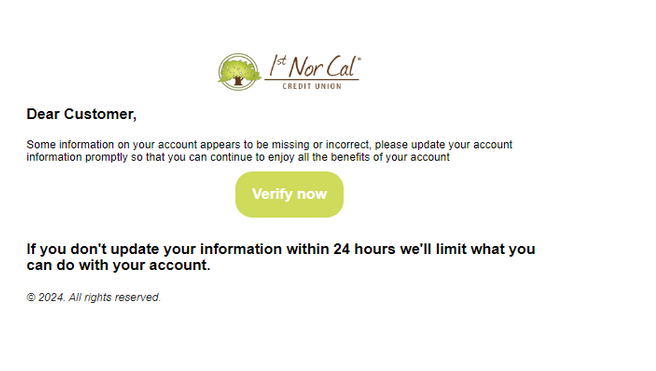 ✓ 1st Nor Cal CU ✓ { LETTER } ⭐ Clean inbox Letter 2025 ❤️