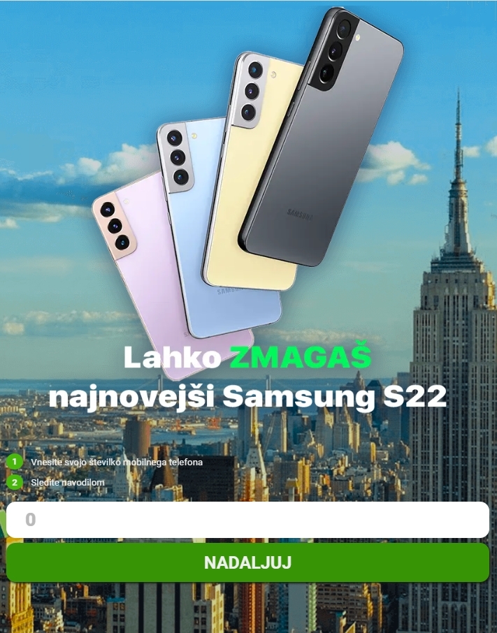 [click2sms] SI | Win Samsung S22 v1
