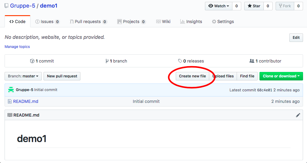 Create a new file (Highlighted)