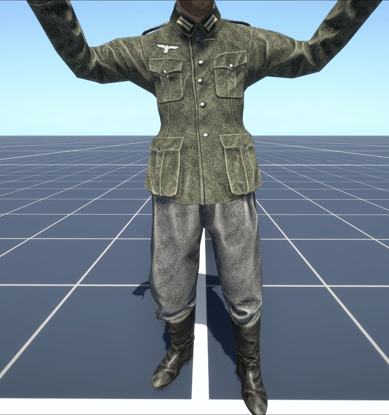 M36 uniform closed tunic with boots