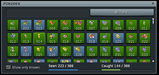 PokeMMO - How far has your Pokedex come? There are lots of Pokemon