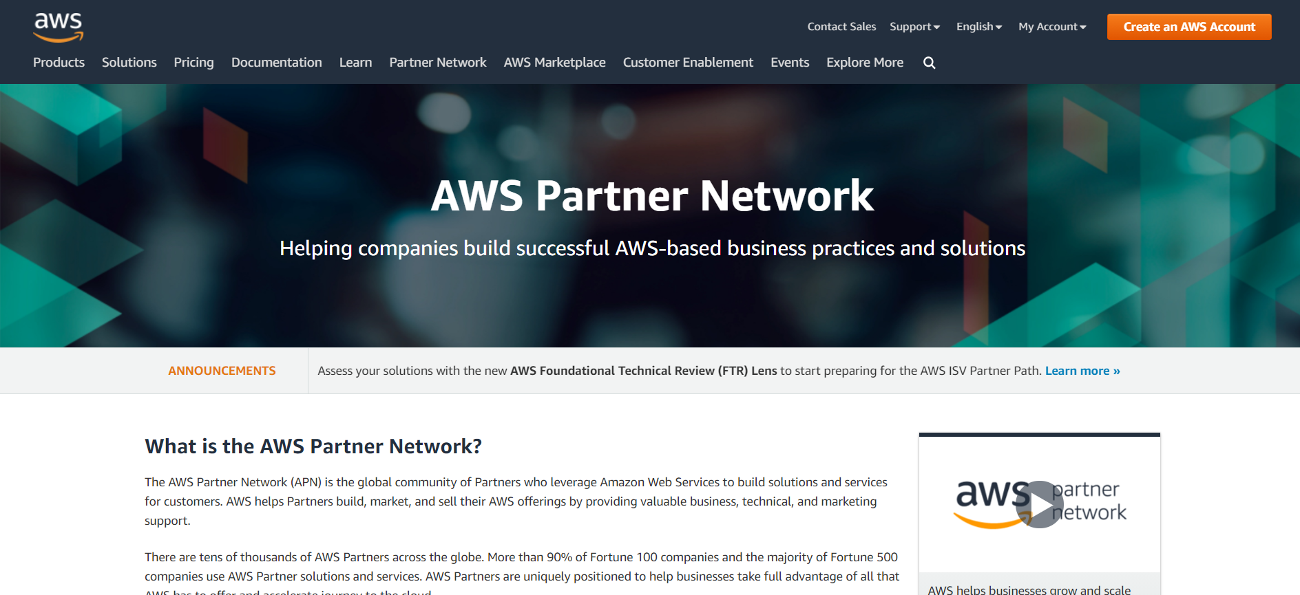 rede de socios de amazon, afiliados a amazon, páxina de inicio de aws