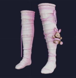 Light pink bunny socks