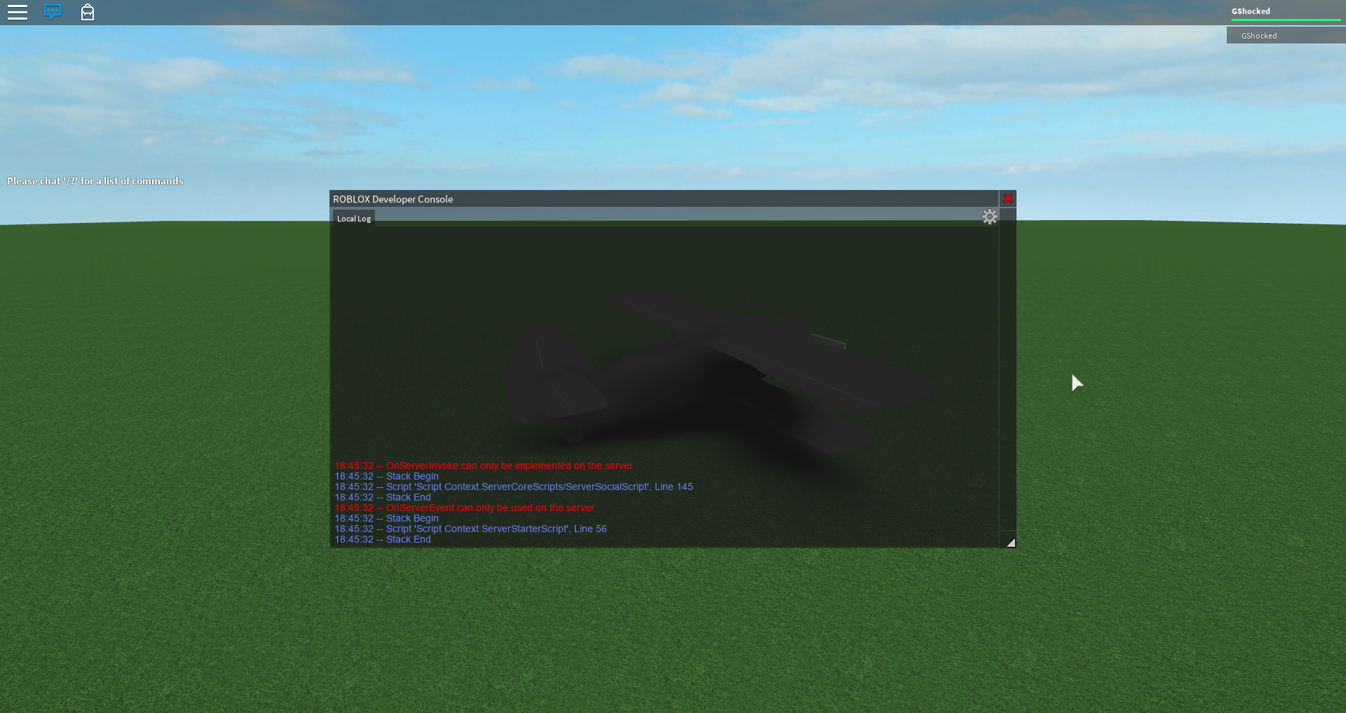 Onserverinvoke And Onserverevent Error Yet Nothing Is Wrong Scripting Helpers - roblox developer console scripts list