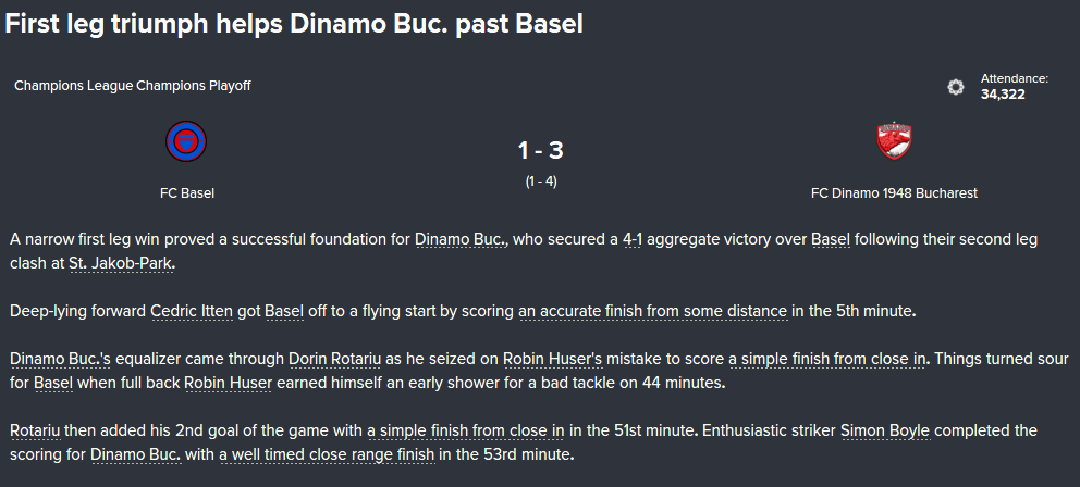 ROMANIA: Steaua beat Dinamo Bucuresti to overtake first place