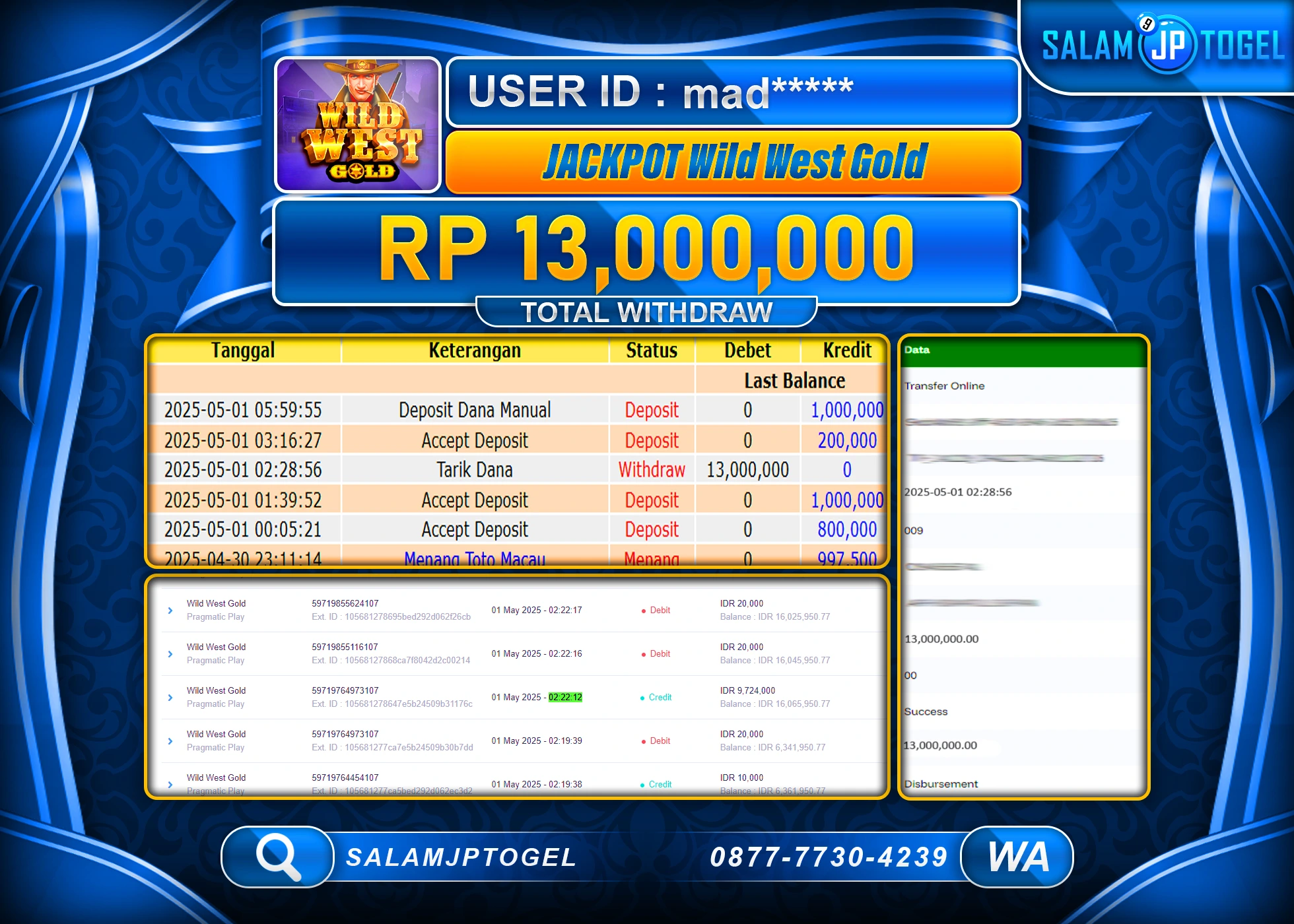 SALAMJPTOGEL MENANG WILD BOUNTY SHOWDOWN Rp.13,000,000 LUNAS