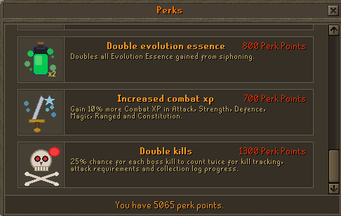 New Perks