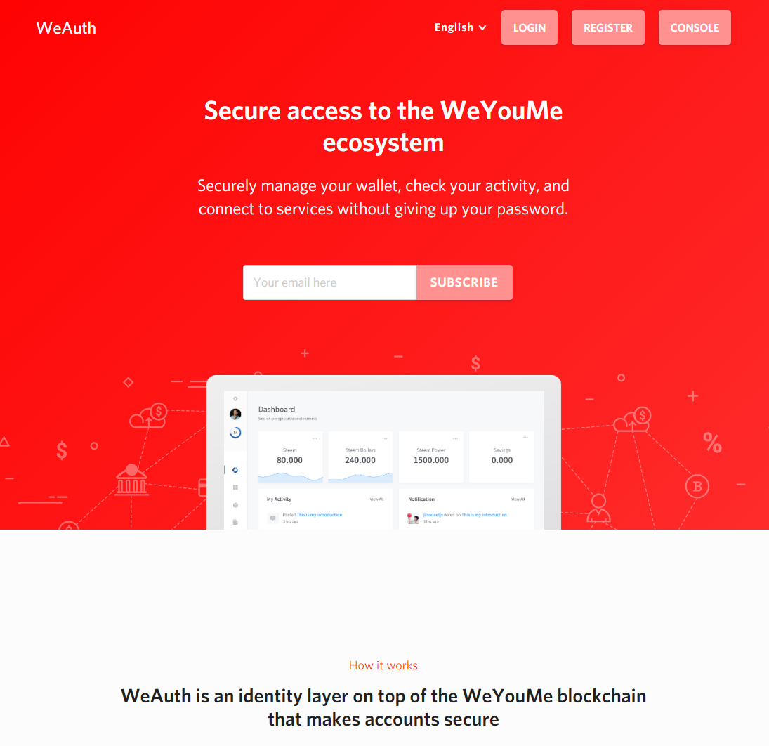 WeAuth Landing Page
