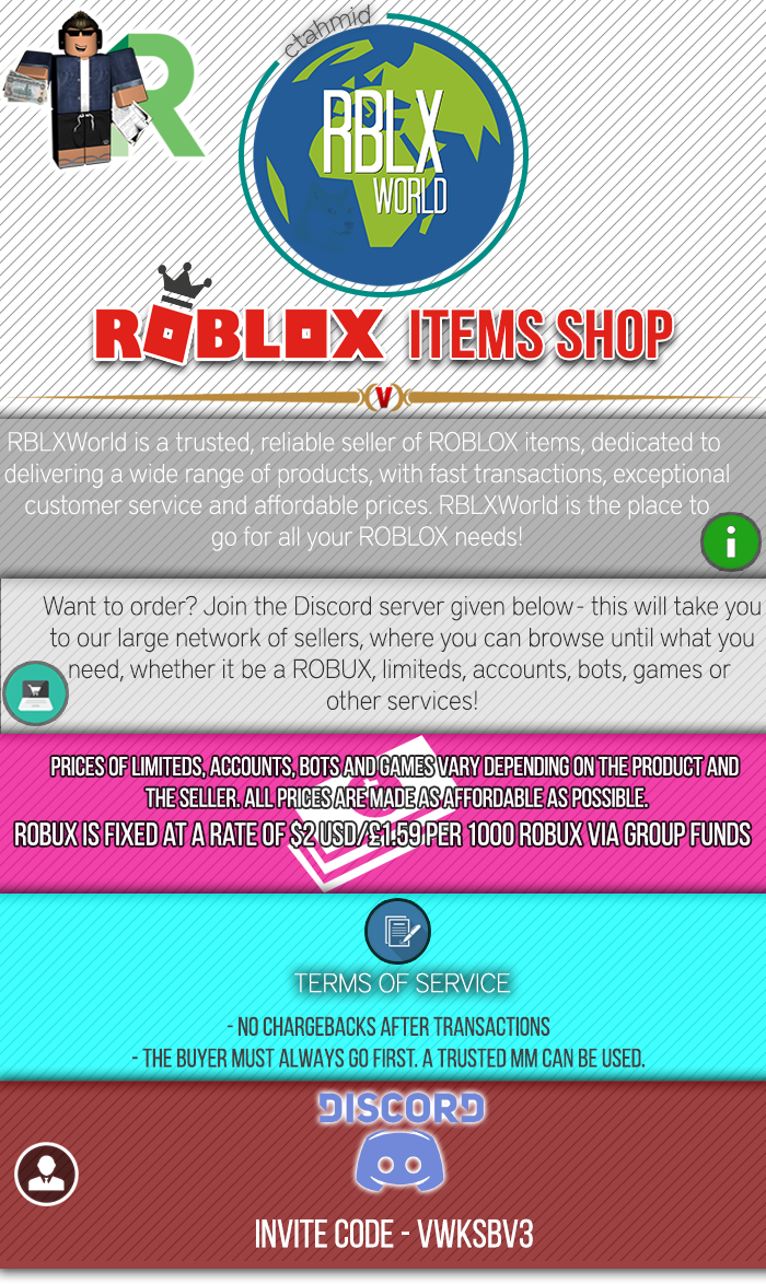 Rblxworld All Your Roblox Needs In One Place - roblox limiteds discord