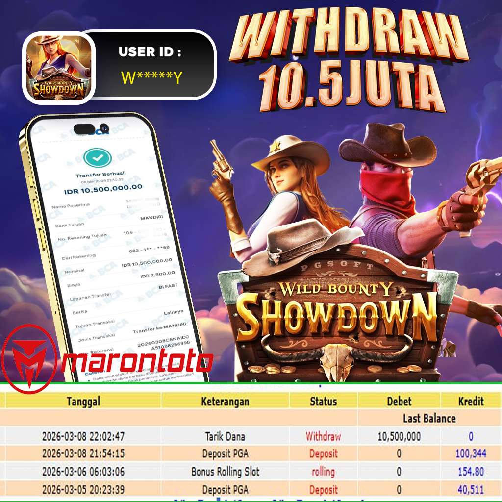 BUKTI JEPE SLOT GACOR DI WILD BOUNTY SHOW DOWN  - PGSOFT 