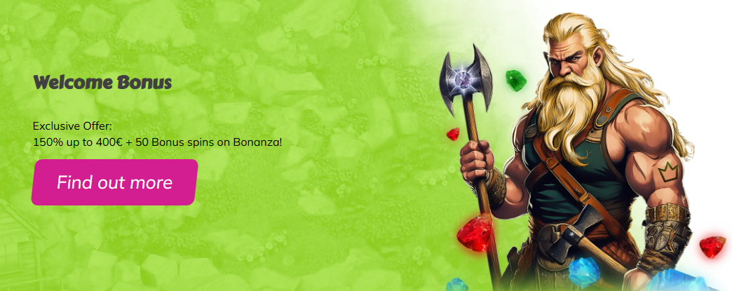 Huikee welcome bonus 150% up to 400€ + 50 free spins