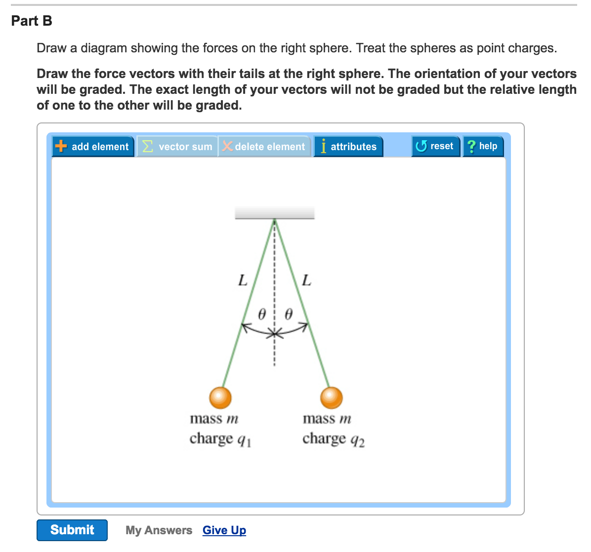 A Sphere Is Suspended By A Thread Of Length L Solved Problem 21.63 Part A Two small spheres with mass | Chegg.com