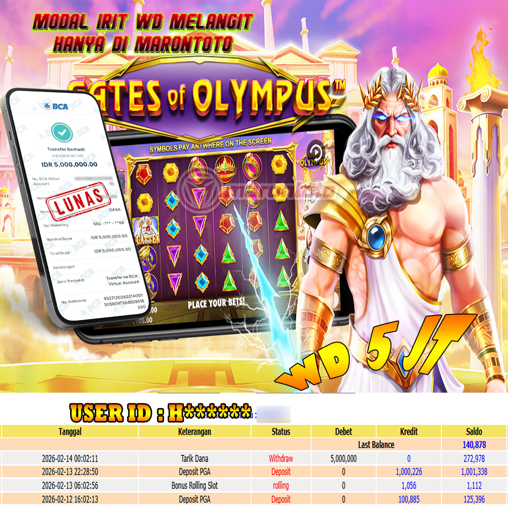 BUKTI JEPE SLOT GACOR DI GATES OF OLYMPUS  - PRAGMATIC PLAY