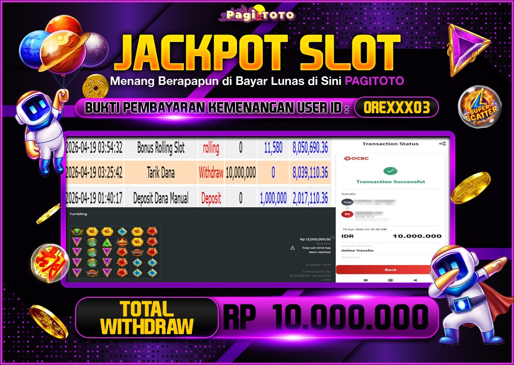 HAPPY JACKPOT MEMBER PAGITOTO SLOT GATES OF OLYMPUS 1000 Rp  10.000.000-, - LUNAS