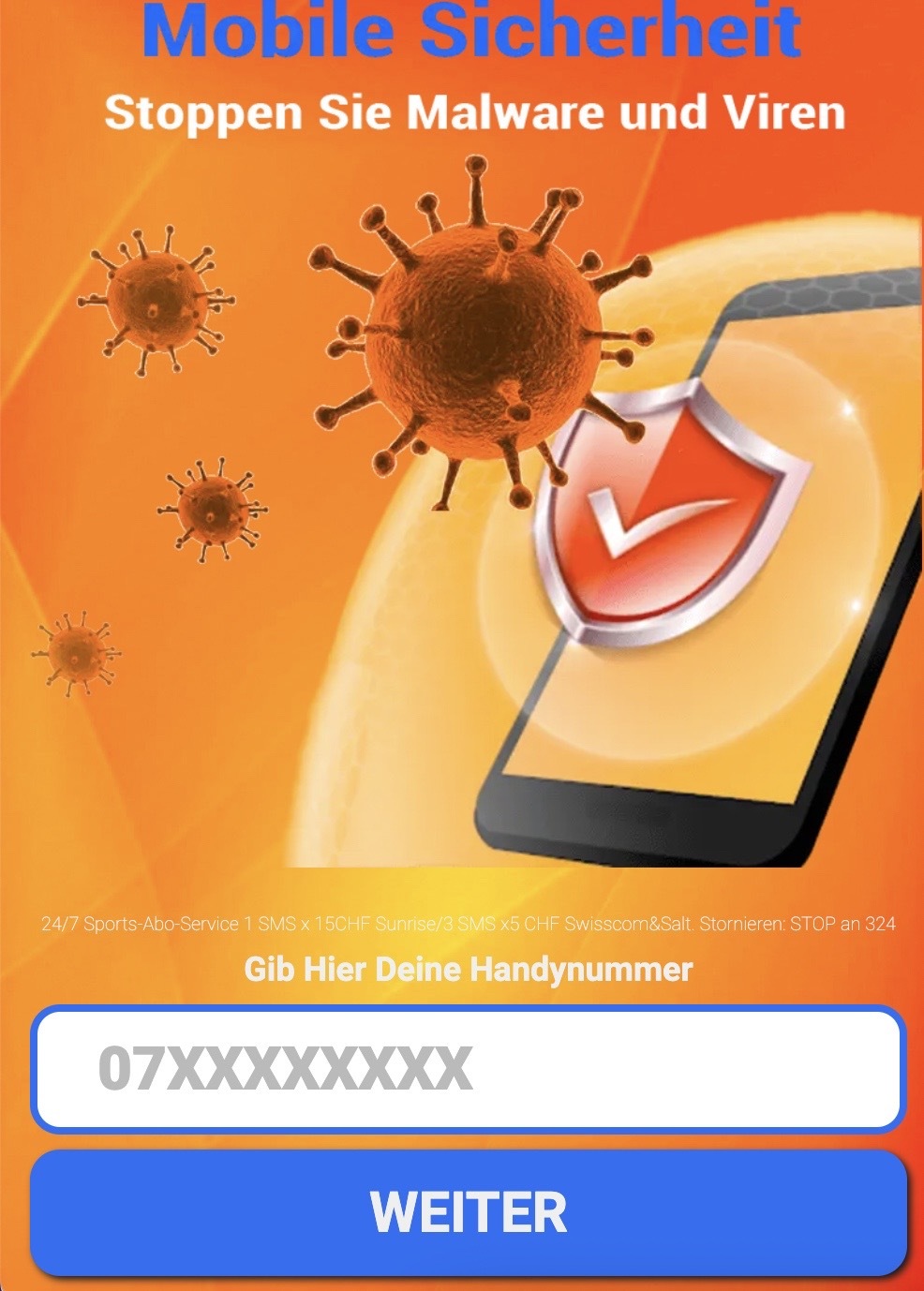 [click2sms] CH | Antivirus Orange