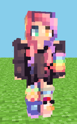 ★♠ค๒คภ๔๏ภ3๔гคเภ♠★ Rainbow Dancer *Better In 3D* Minecraft Skin