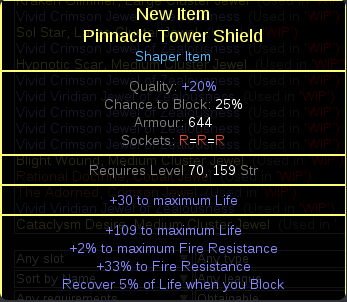 Example crafted Shield