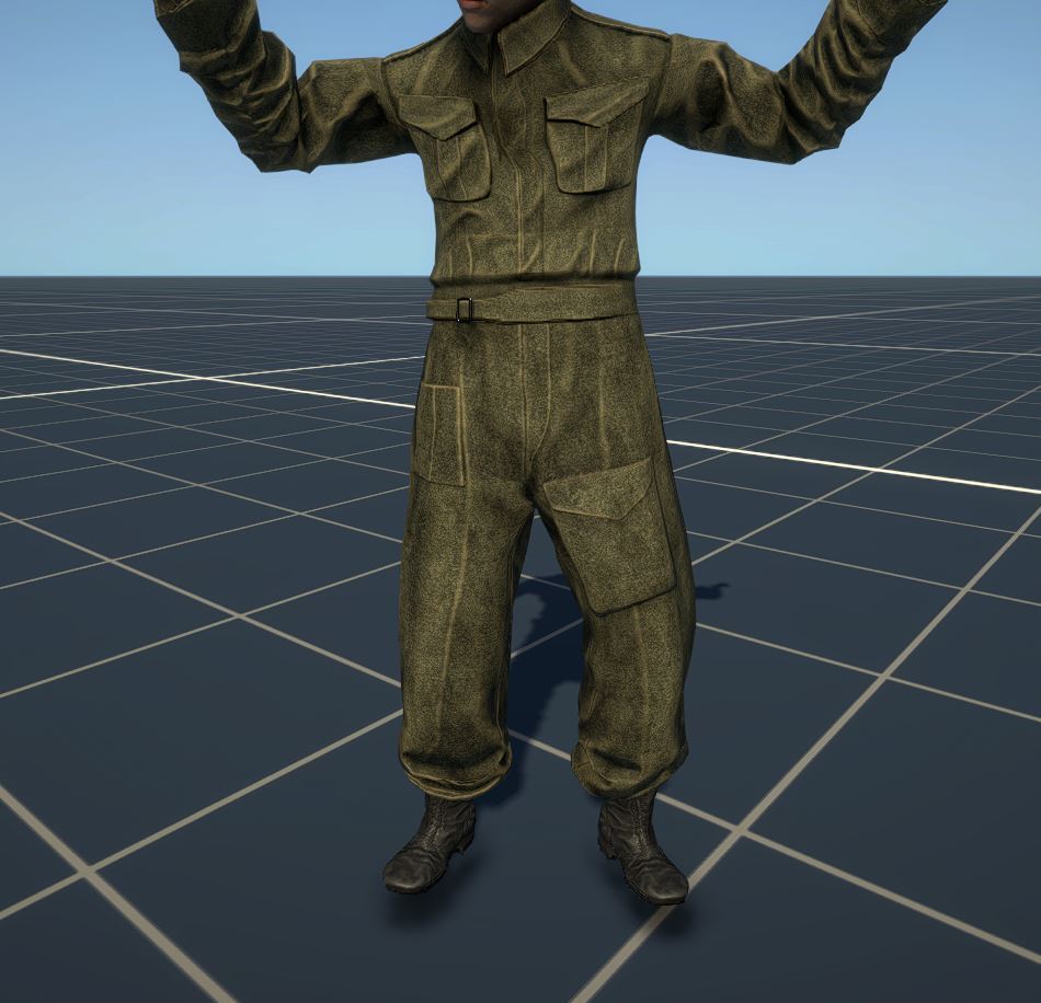 Standard battledress uniform with closed collar