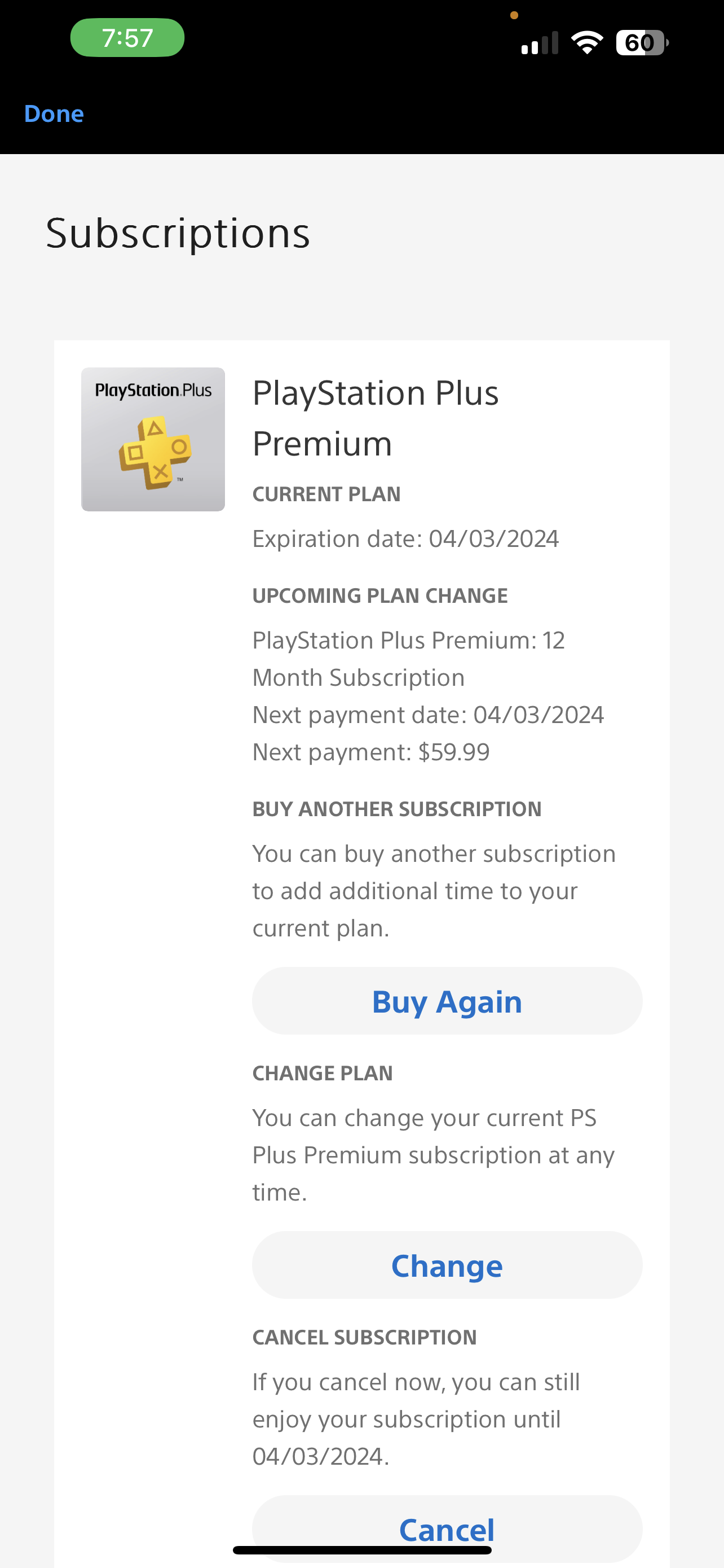 PlayStation Plus Premium Membership, 12 Mesi, PlayStation Store Gift Card  120 EUR, PSN Account Italiano