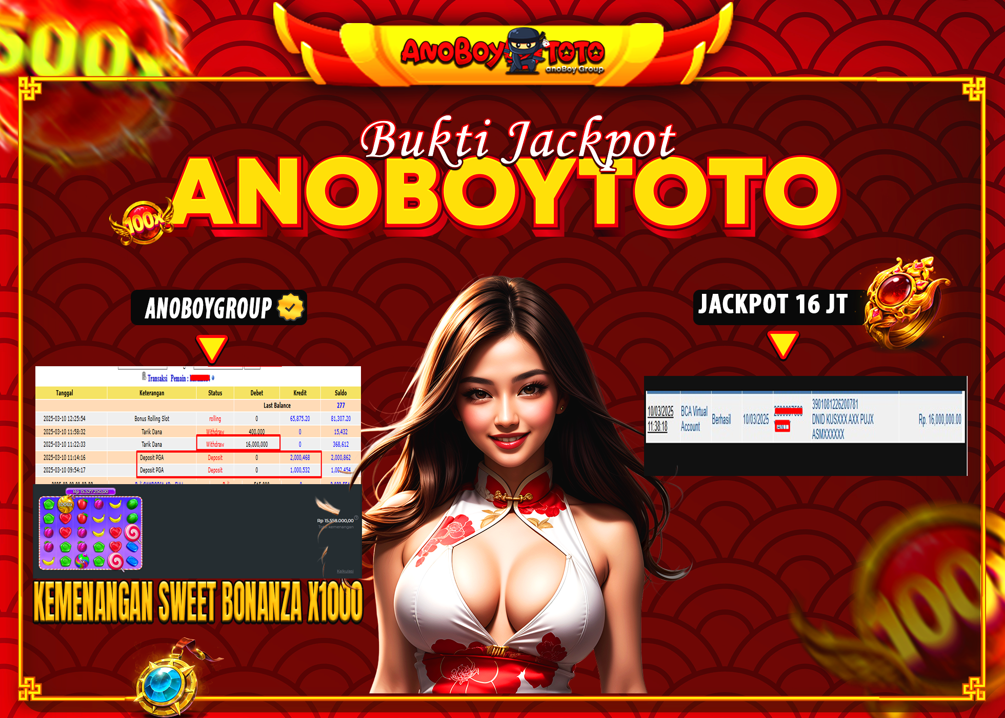ANOBOYTOTO di Sweet Bonanza X1000 RP.16.000.000 LUNAS