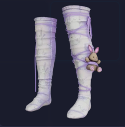 Lavender bunny socks