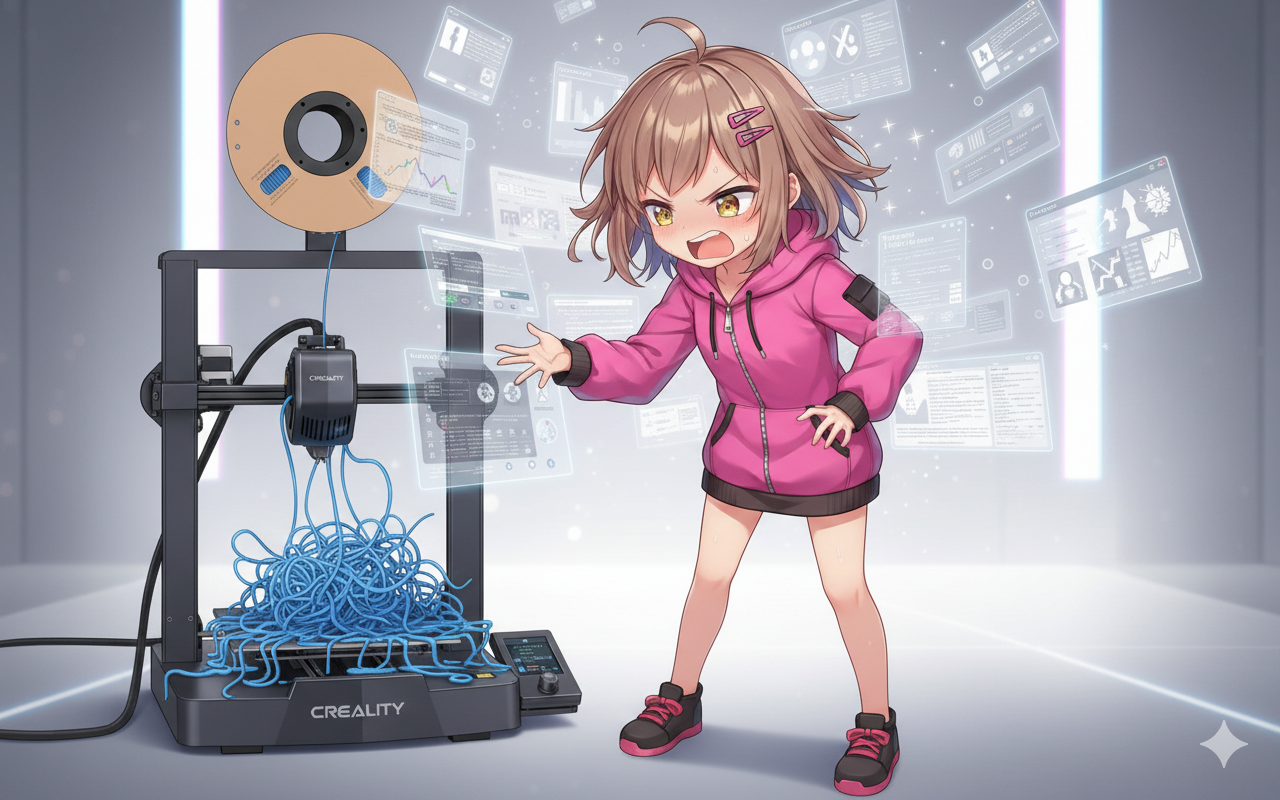 3Dプリントの設定がわからないAIはりす