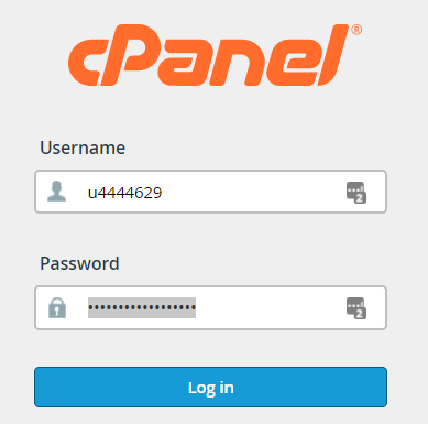 login cpanel