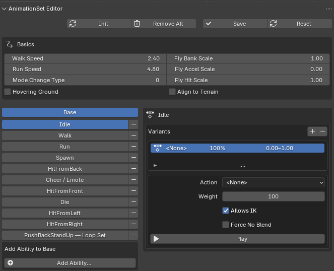 AnimationSet Editor