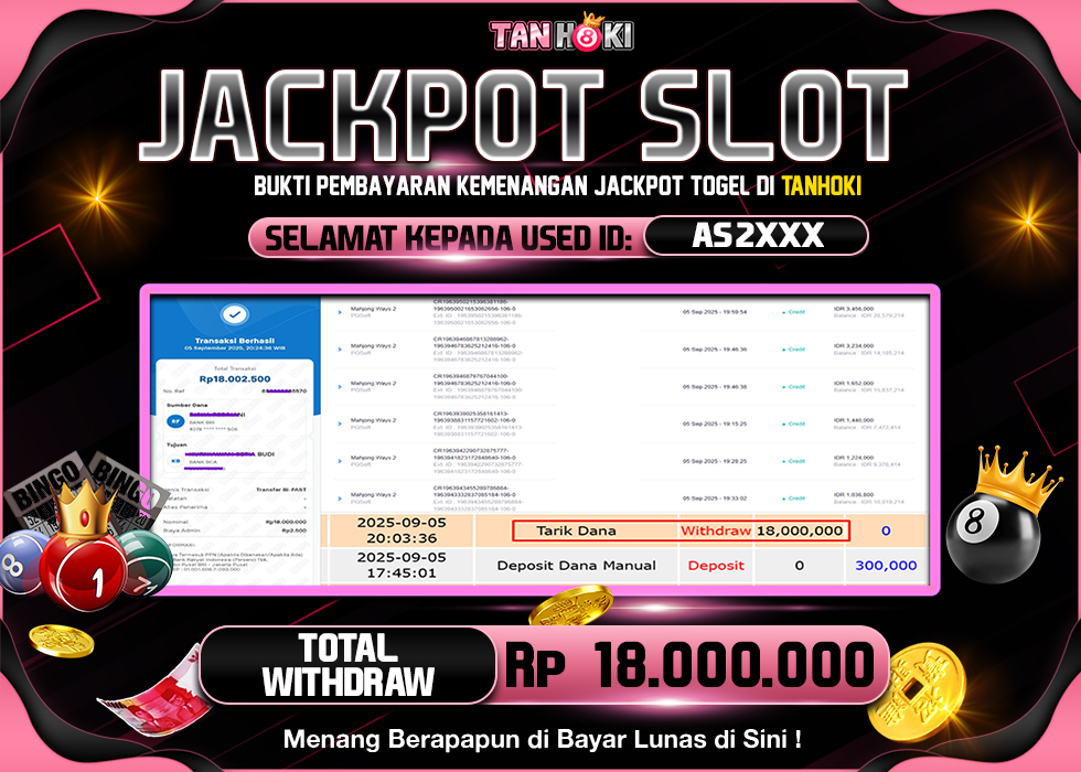 TANHOKI JACKPOT SLOT MAHJONG WAYS 2 Rp.18.000.000,- LUNAS