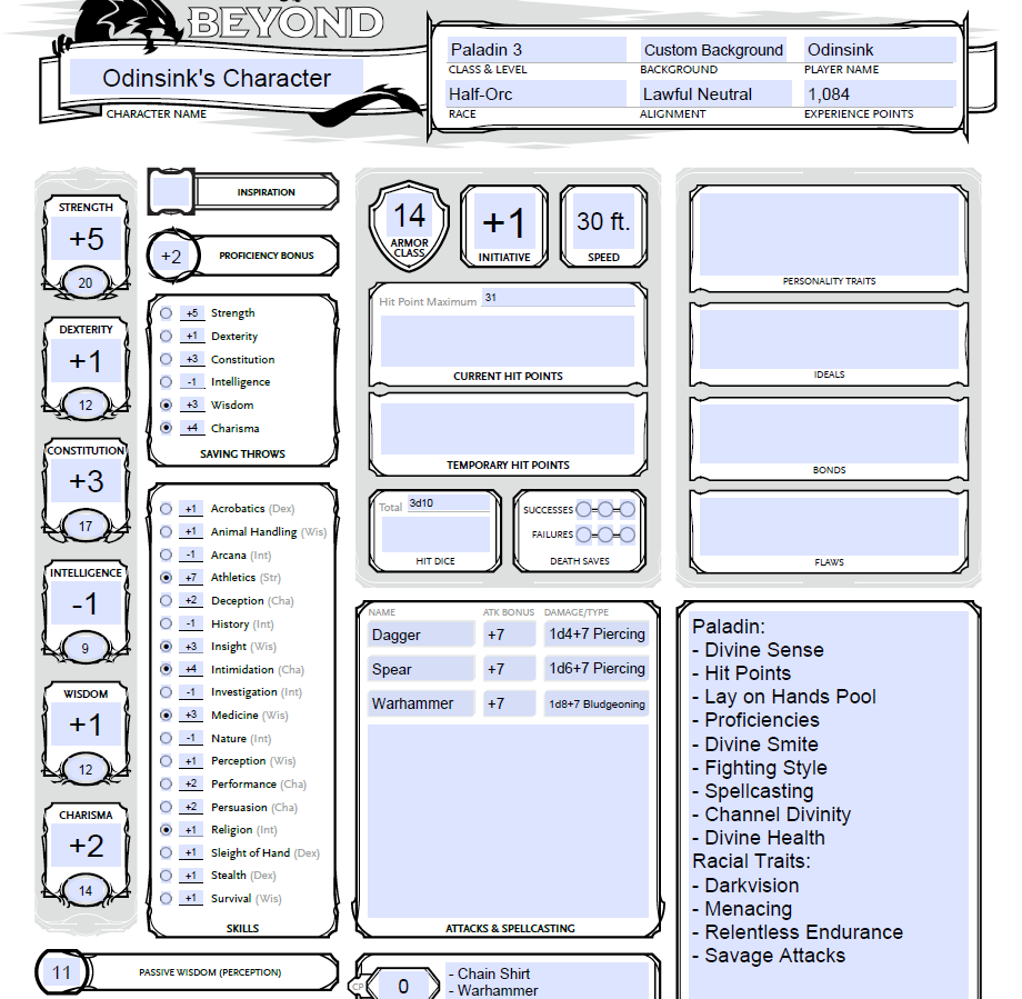 Brick Officer Painstaking D&D Beyond filling out character sheets wrong? : r/DnD