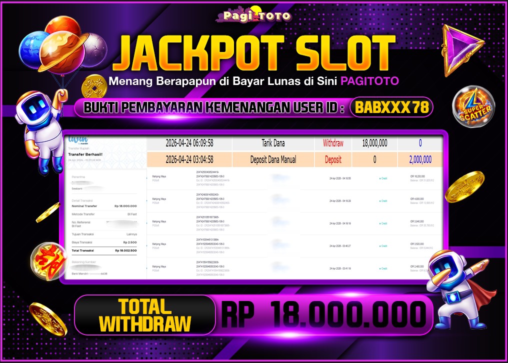 HAPPY JACKPOT MEMBER PAGITOTO SLOT MAHJONG WAYS Rp  18.000.000-, - LUNAS