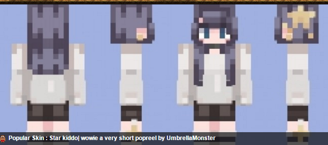 Star kiddo| wowie a very short popreel Minecraft Skin