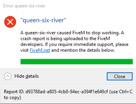 Queen-Six-River | The thread tried to read or write to a ...
