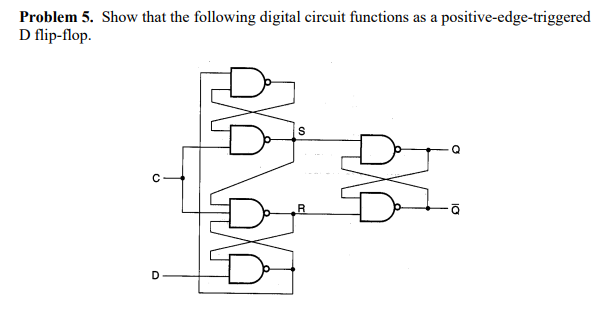 Solved Problem 5. Show that the following digital circuit | Chegg.com