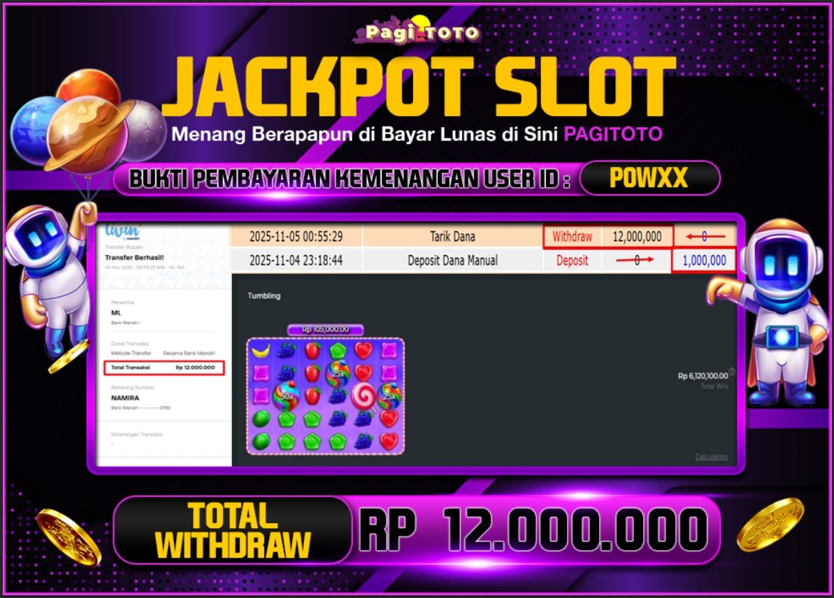HAPPY JACKPOT MEMBER PAGITOTO SLOT SWEET BONANZA 1000  Rp 12.000.000-, - LUNAS