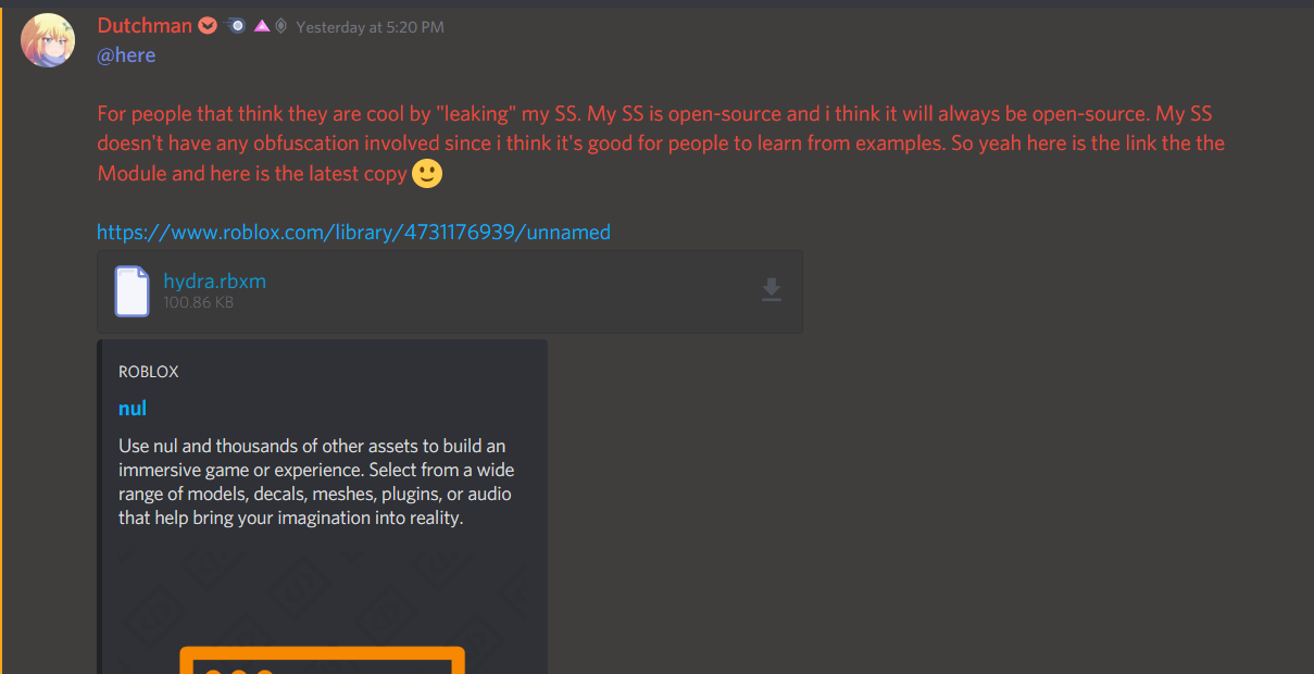 Infinity Iaminfinity Exposed Wearedevs Forum - roblox ss modules