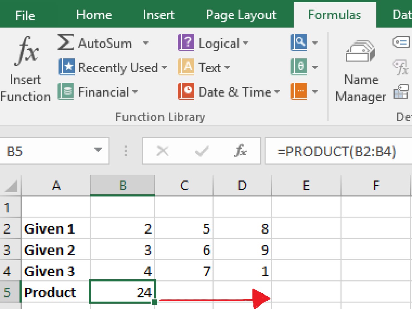 subtraction excel formula multiple cells