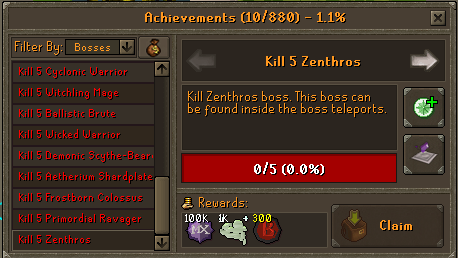 Achievement Rewards