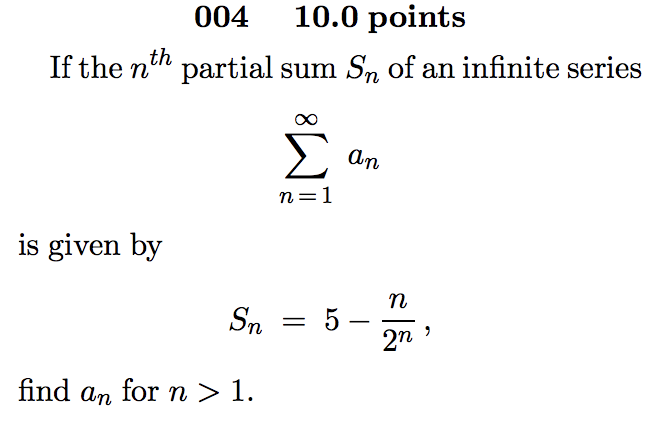finding partial sum of arithmetic sequence