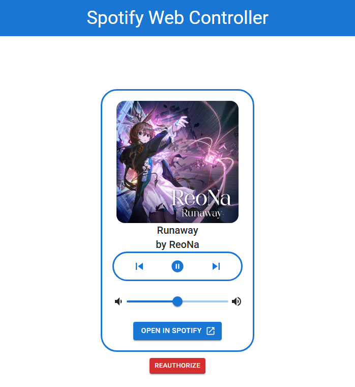 Spotify Web Controller Image