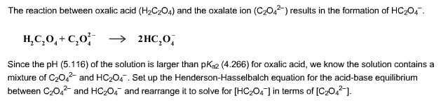 Solved A buffer prepared by dissolving oxalic acid | Chegg.com